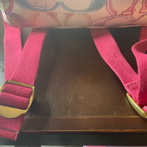 Coach Poppy Scribble Backpack - Picture 6 of 8